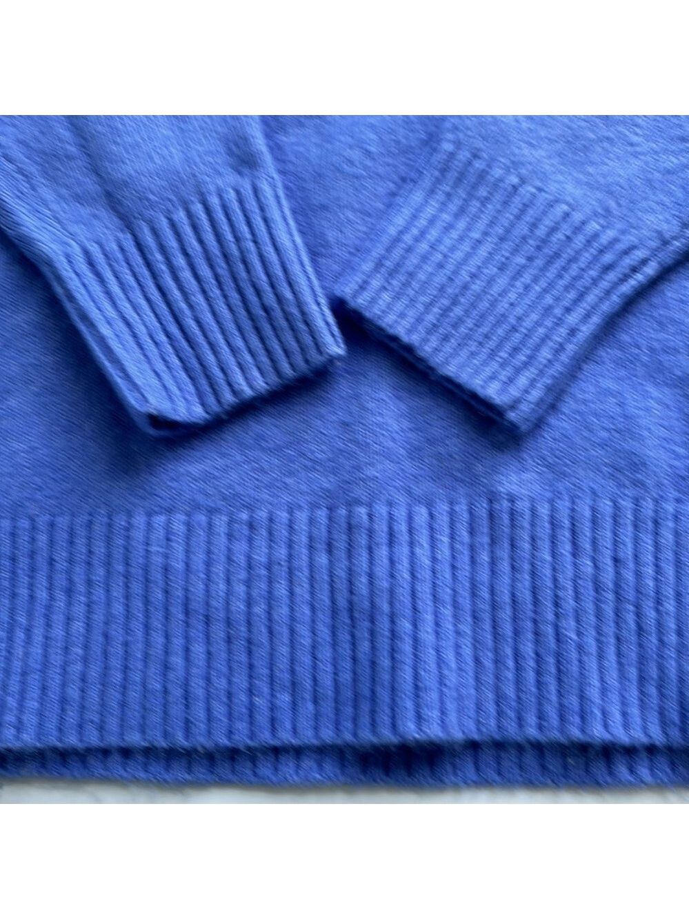 Loft Periwinkle Knit V Neck Sweater Size MP - Picture 9 of 12